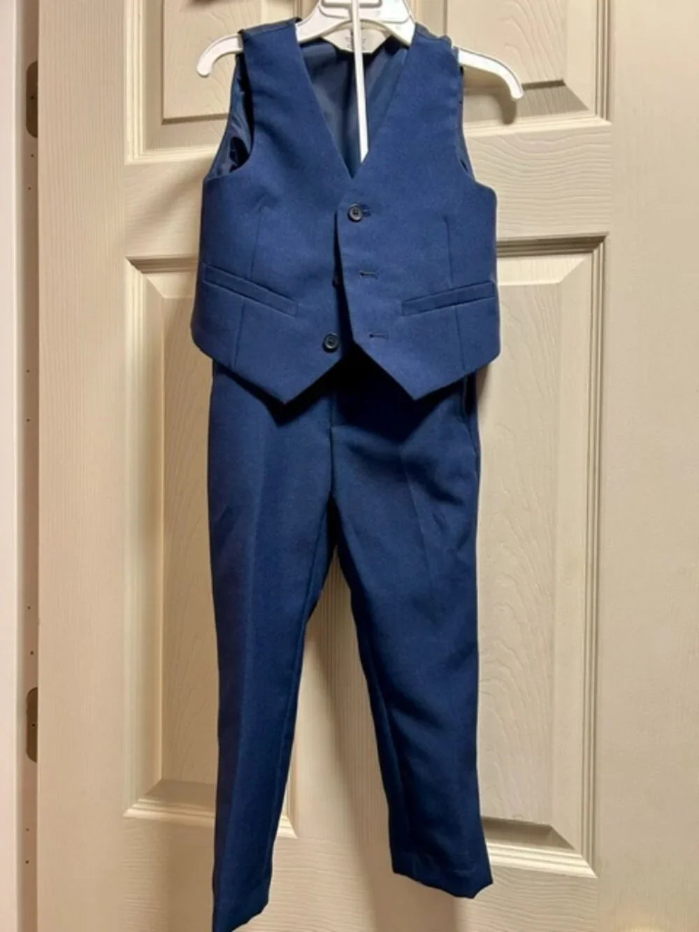 H&M Navy Blue Boys Dress Vest and Pants Set